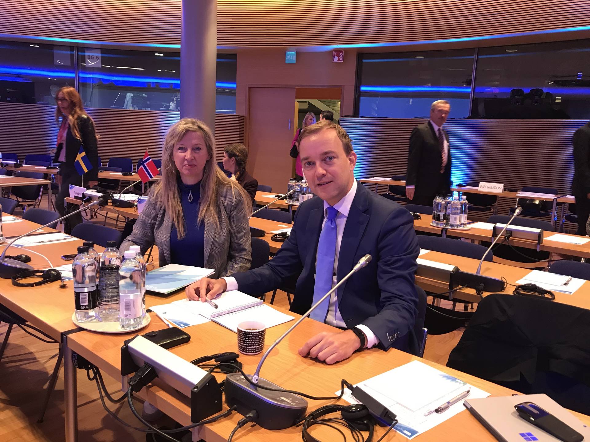 Kamerleden bij de interparlementaire conferentie over klimaat in Helsinki