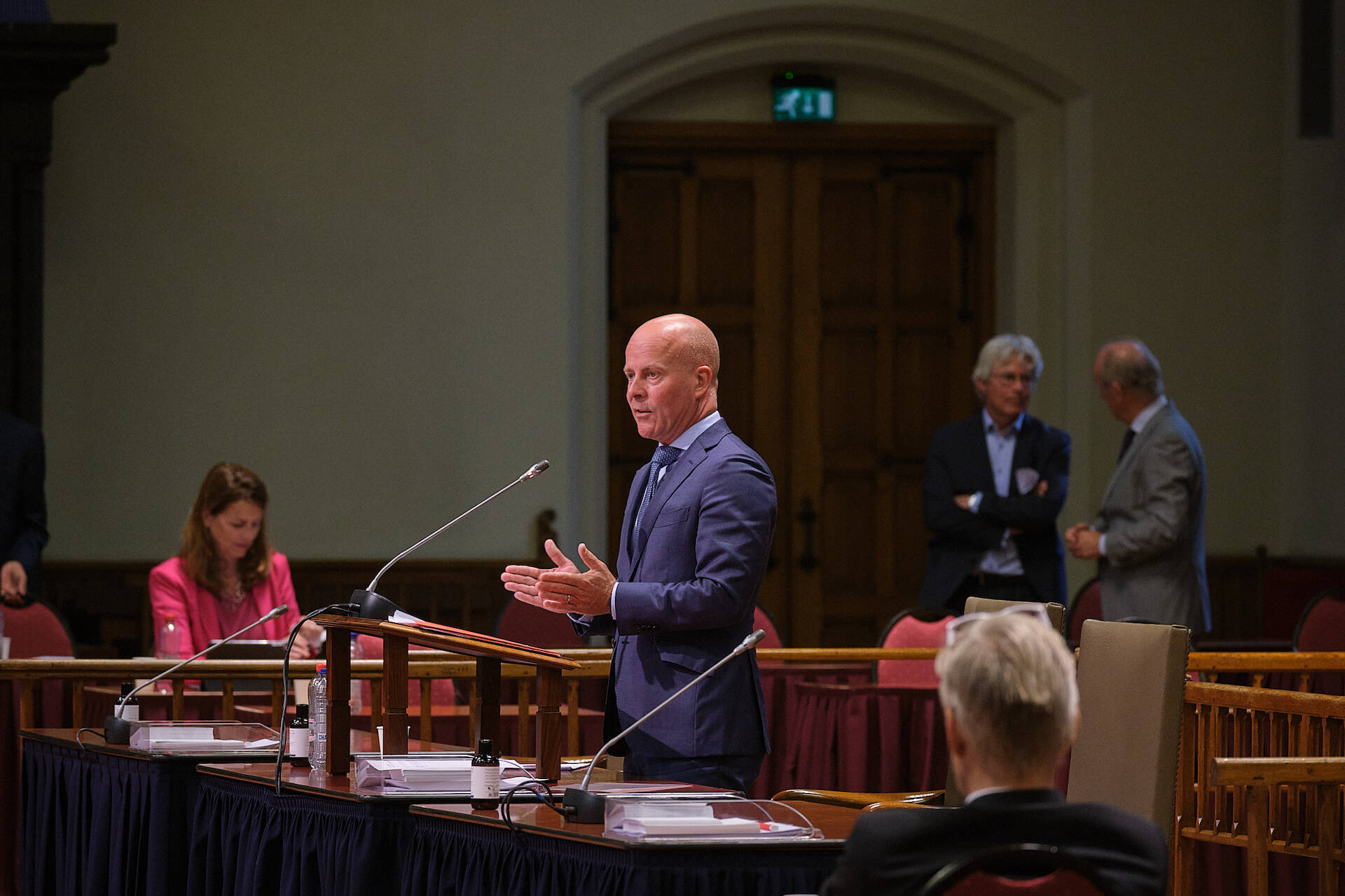 Staatssecretaris Knops tijdens het debat op 13 juli 2021