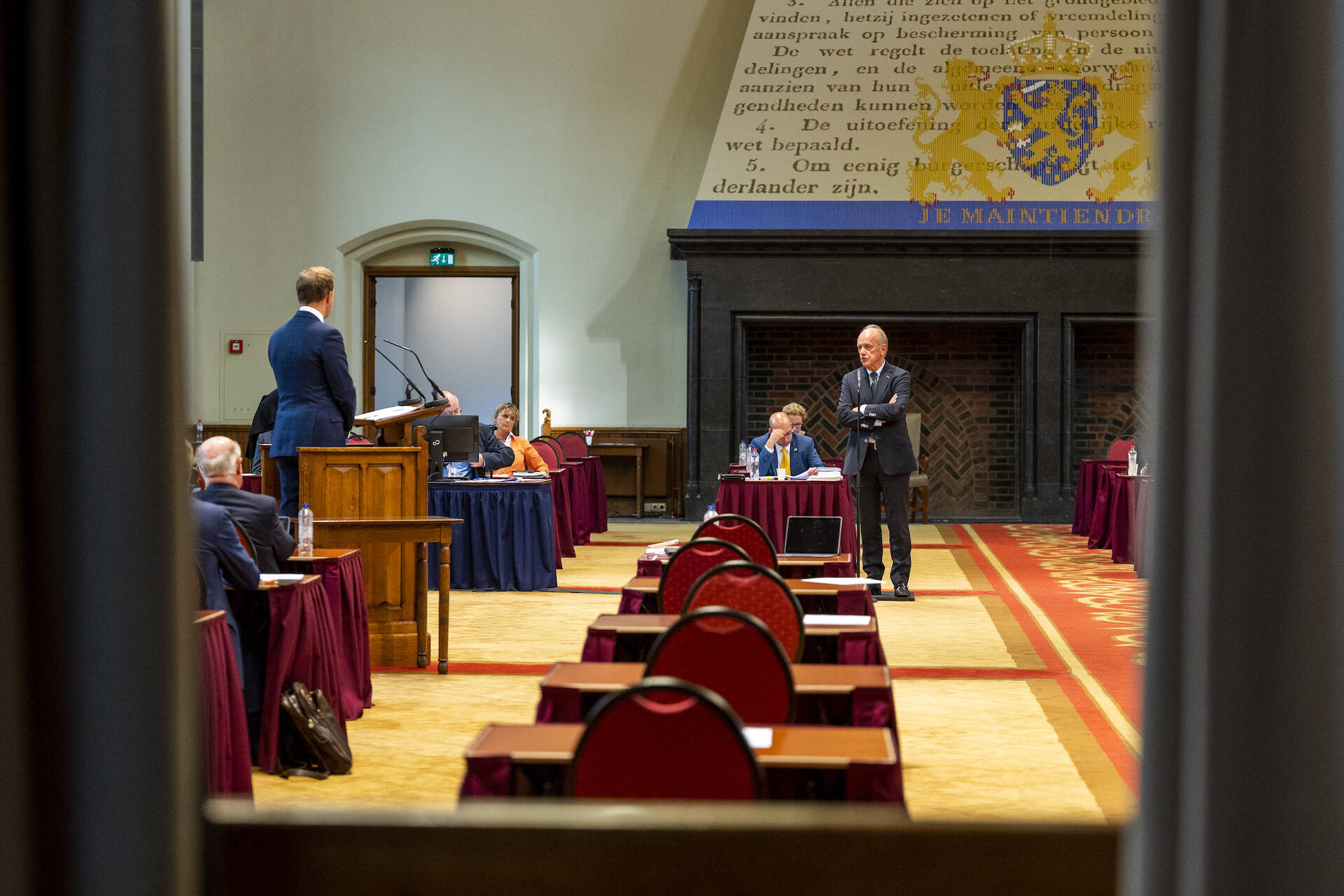 De Eerste Kamer tijdens het debat op 28 september 2021