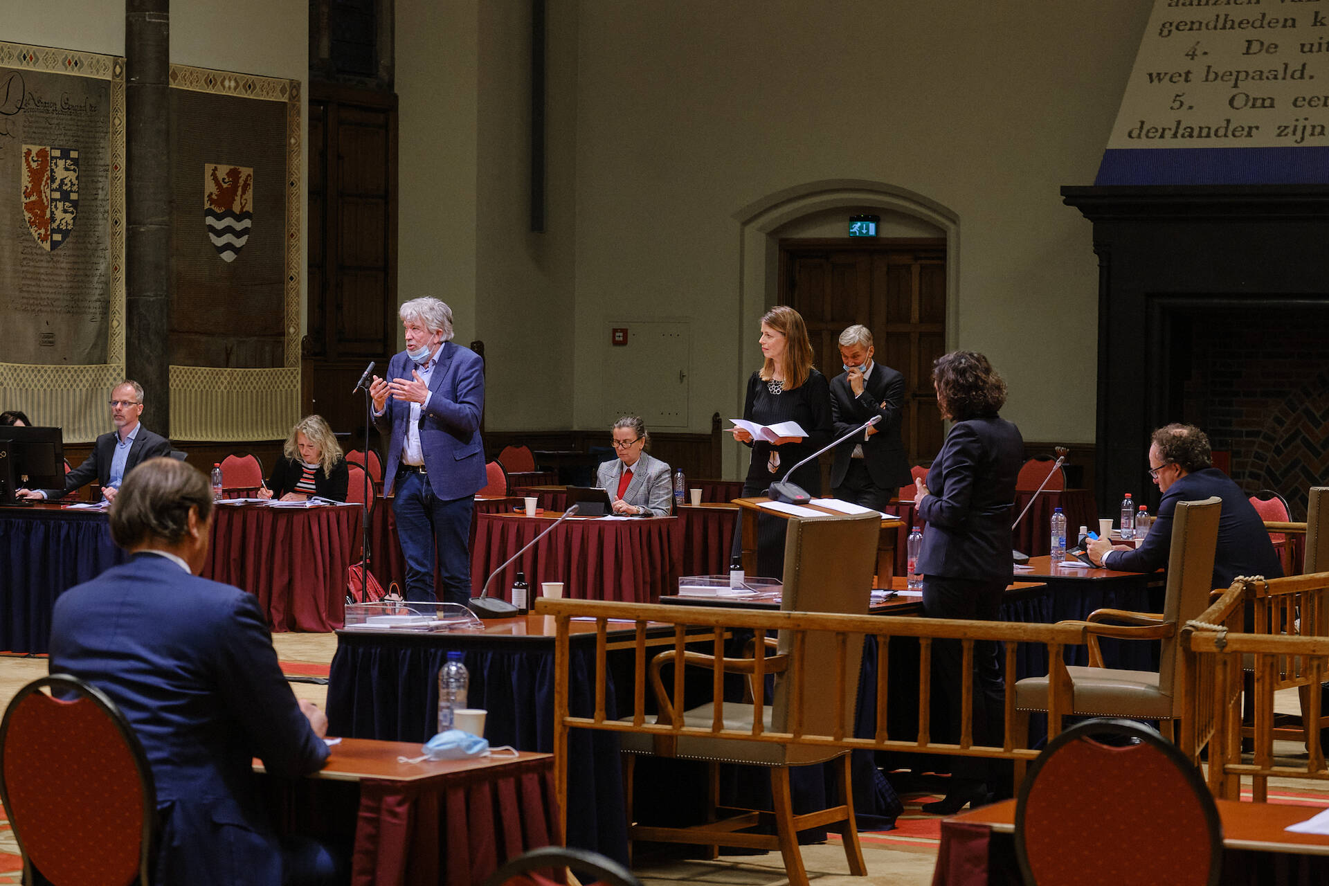 De Eerste Kamer tijdens de tweede termijn van het debat over de verdringingstoets op 9 maart 2021