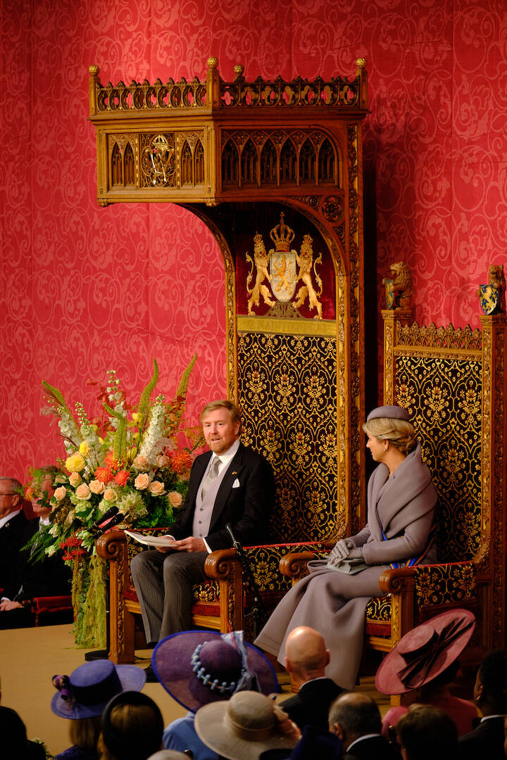 De Koning leest de Troonrede voor