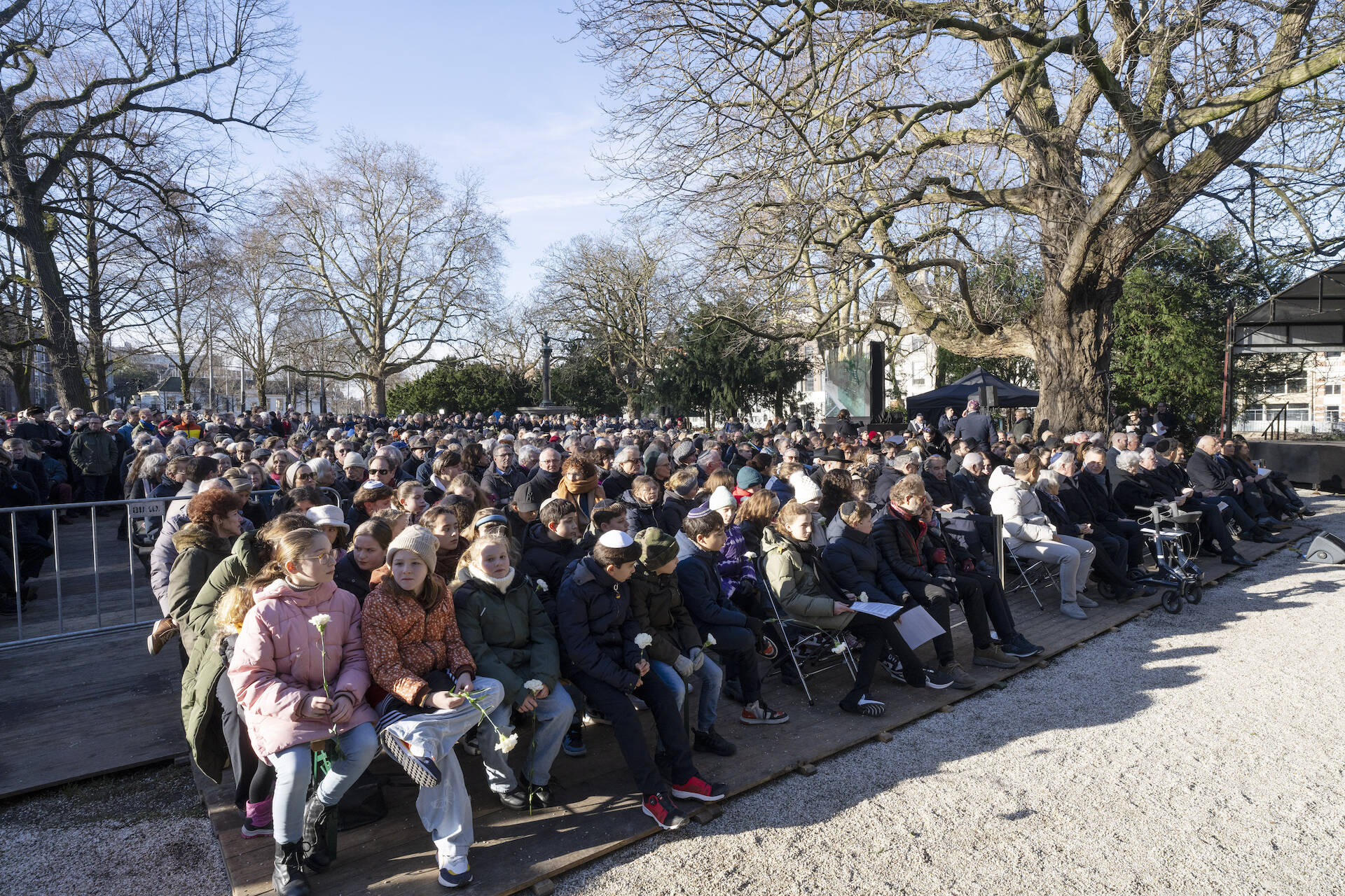 Tijdens de herdenking