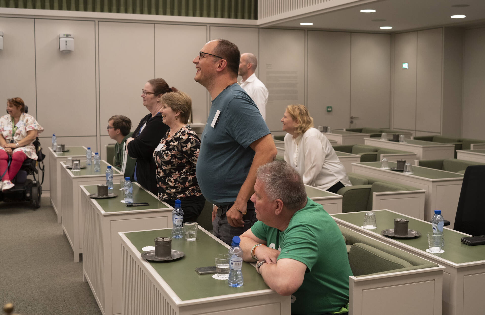 De stagiaires hebben ervaren hoe het is om een debat te voeren in de Eerste Kamer.