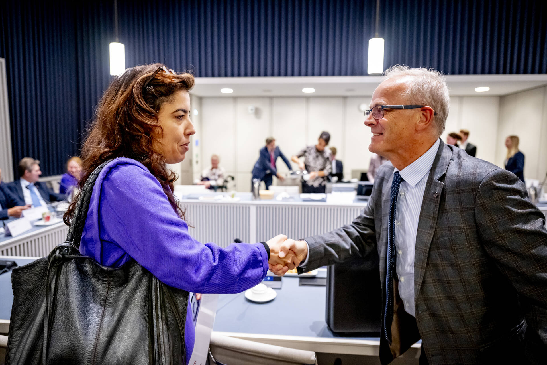 Staatssecretaris Szabó maakt kennis met senator Belhirch (D66)