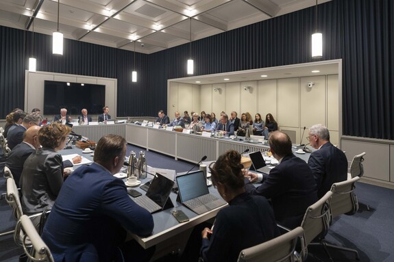 Deskundigen en kamerleden bij de bijeenkomst ter voorbereiding op het debat Staat van de Rechtsstaat