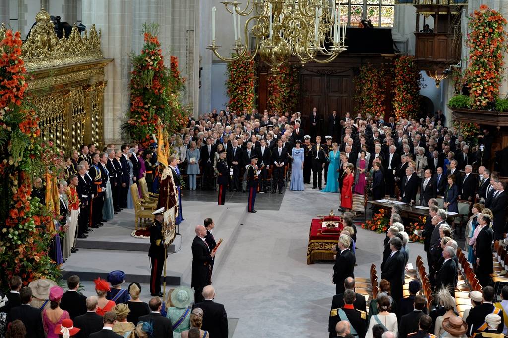 Inhuldiging Koning Willem-Alexander in de Nieuwe Kerk in Amsterdam op 30 april 2013. Foto: Hans Kouwenhoven