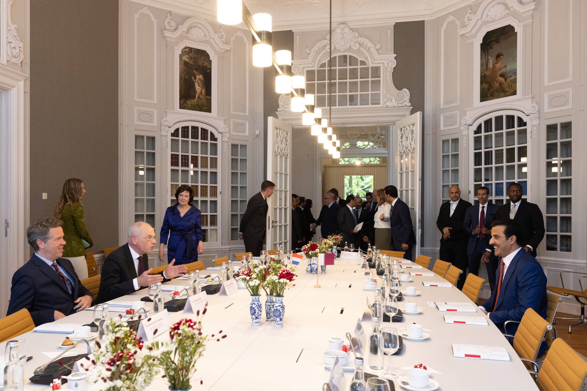 Het gesprek had plaats in de Tuinkamer