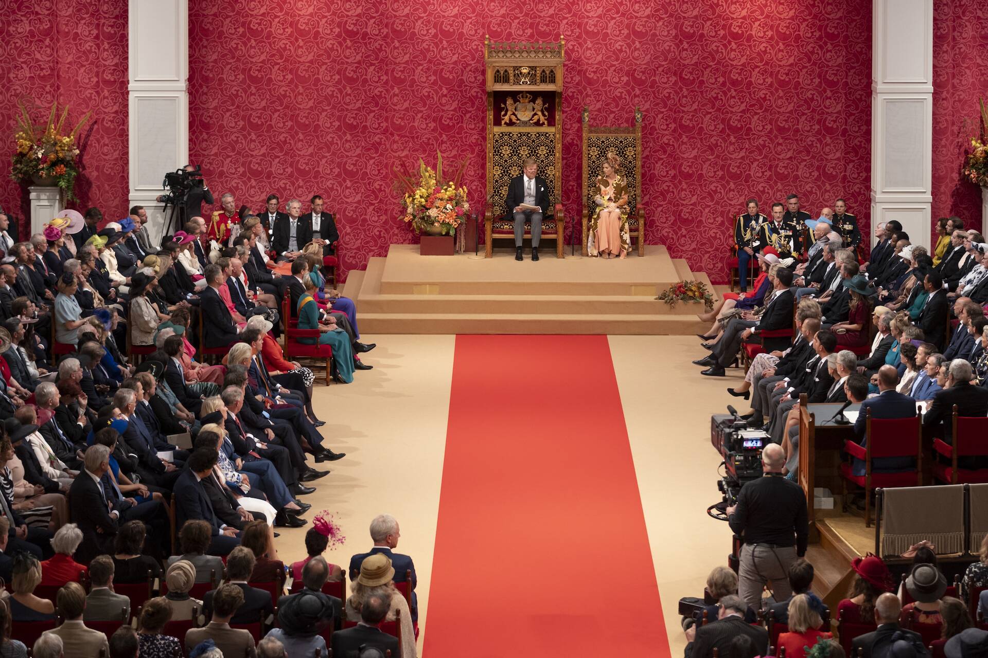 Koning Willem-Alexander leest de troonrede voor tijdens de Verenigde Vergadering der Staten-Generaal in 2023.