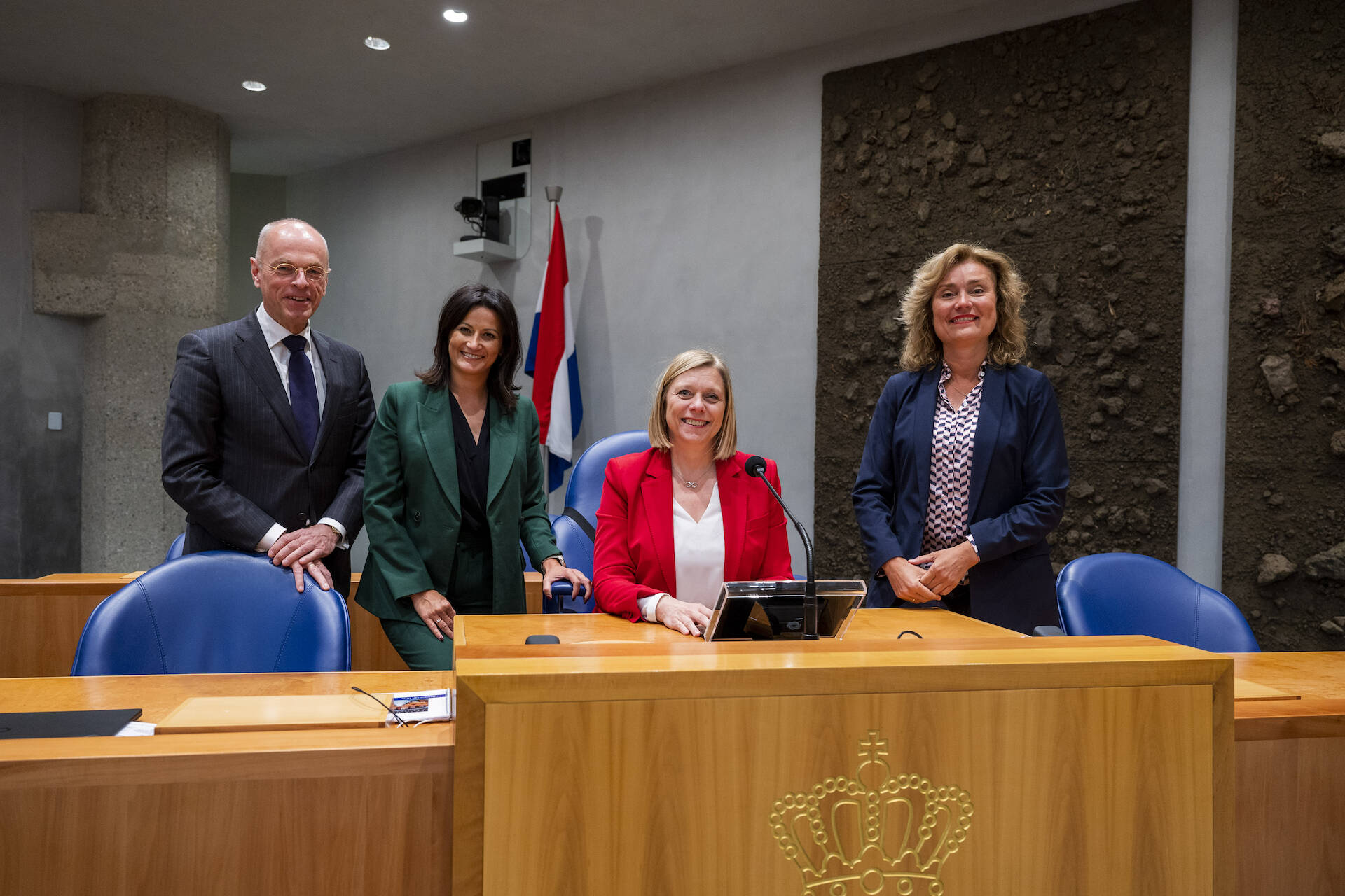 Op het rostrum in de Tweede Kamer