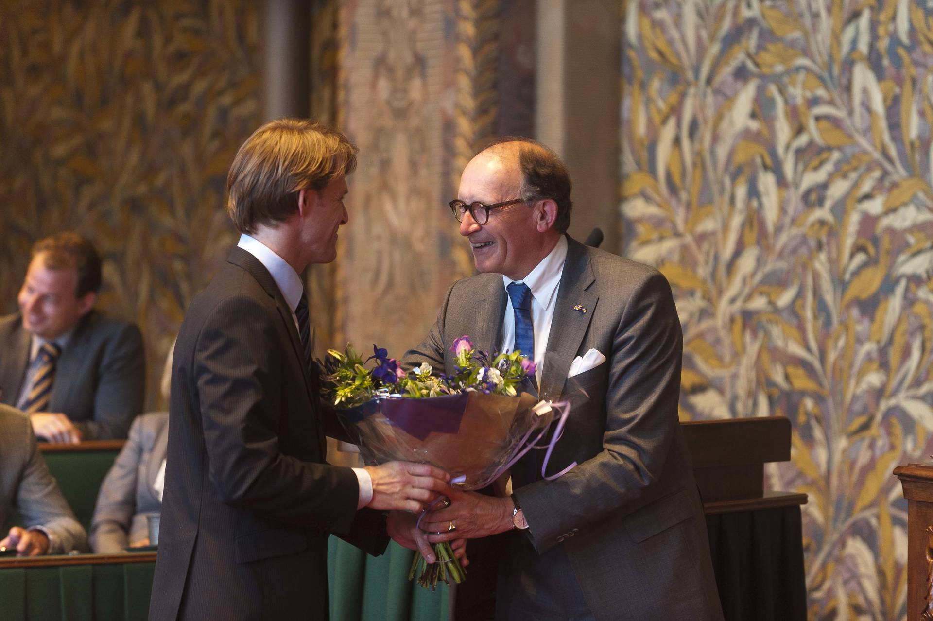 Felicitaties bij verkiezing 1e Ondervoorzitter de heer Putters