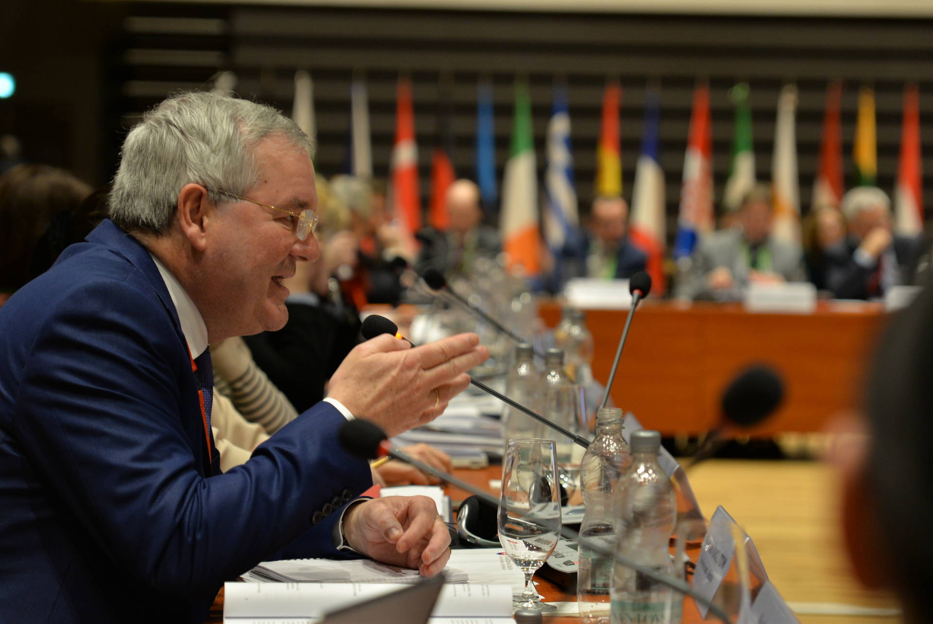 Griffier Geert Jan Hamilton op de conferentie