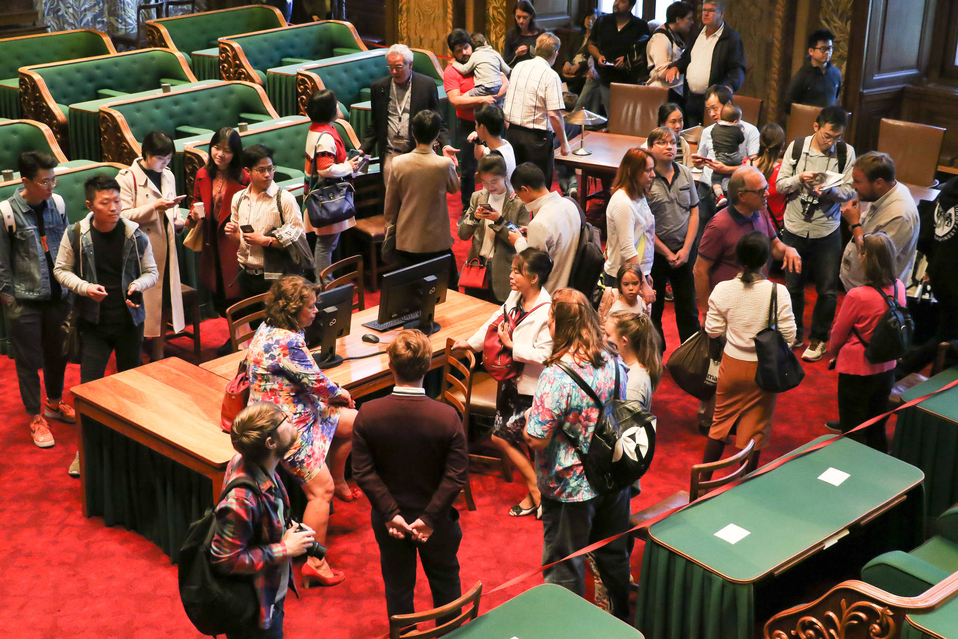 In de plenaire zaal van de Eerste Kamer