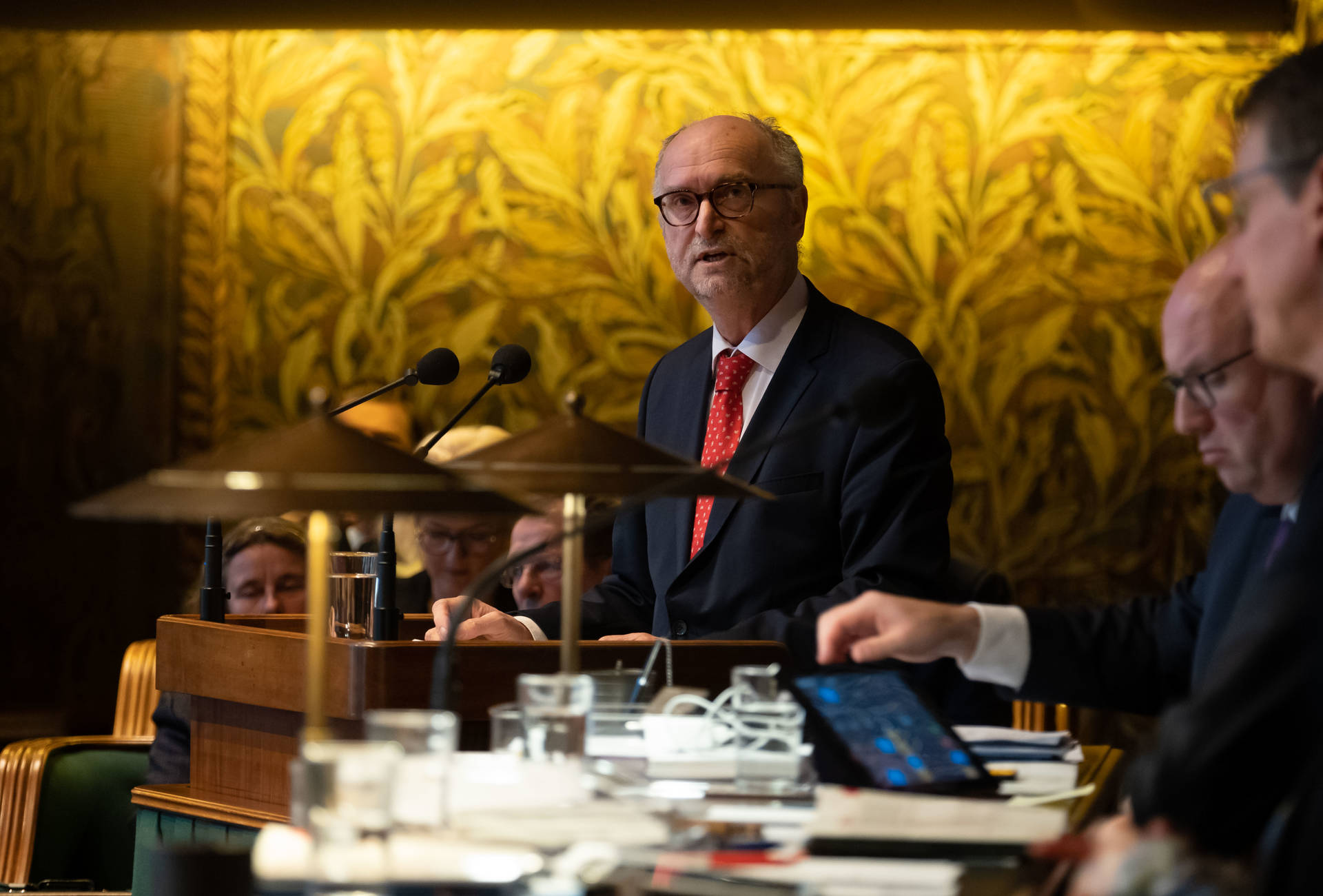 FVD-fractievoorzitter Paul Cliteur hield zijn maidenspeech