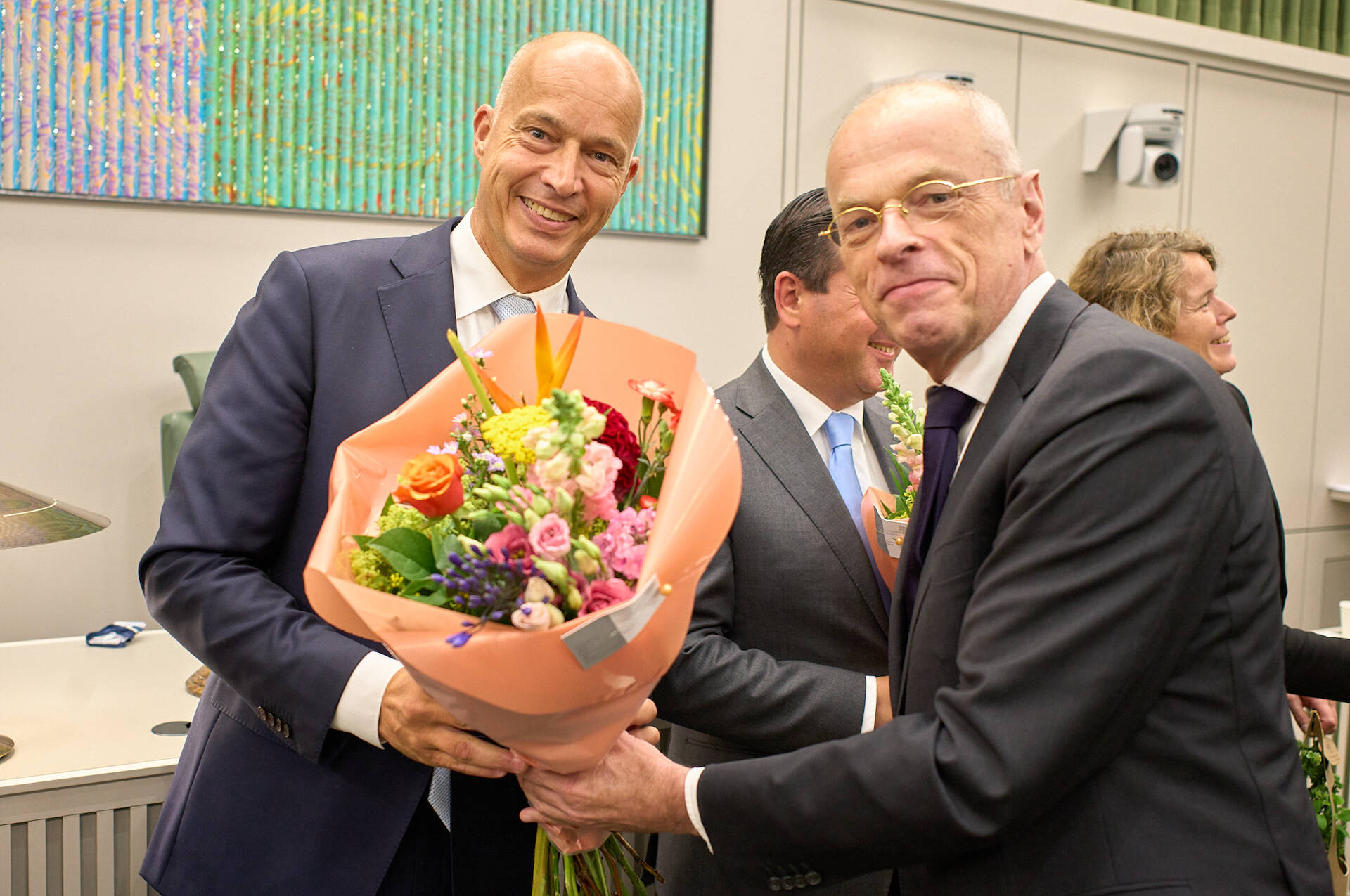  Felicitaties voor senator Panman (BBB) die zijn maidenspeech hield