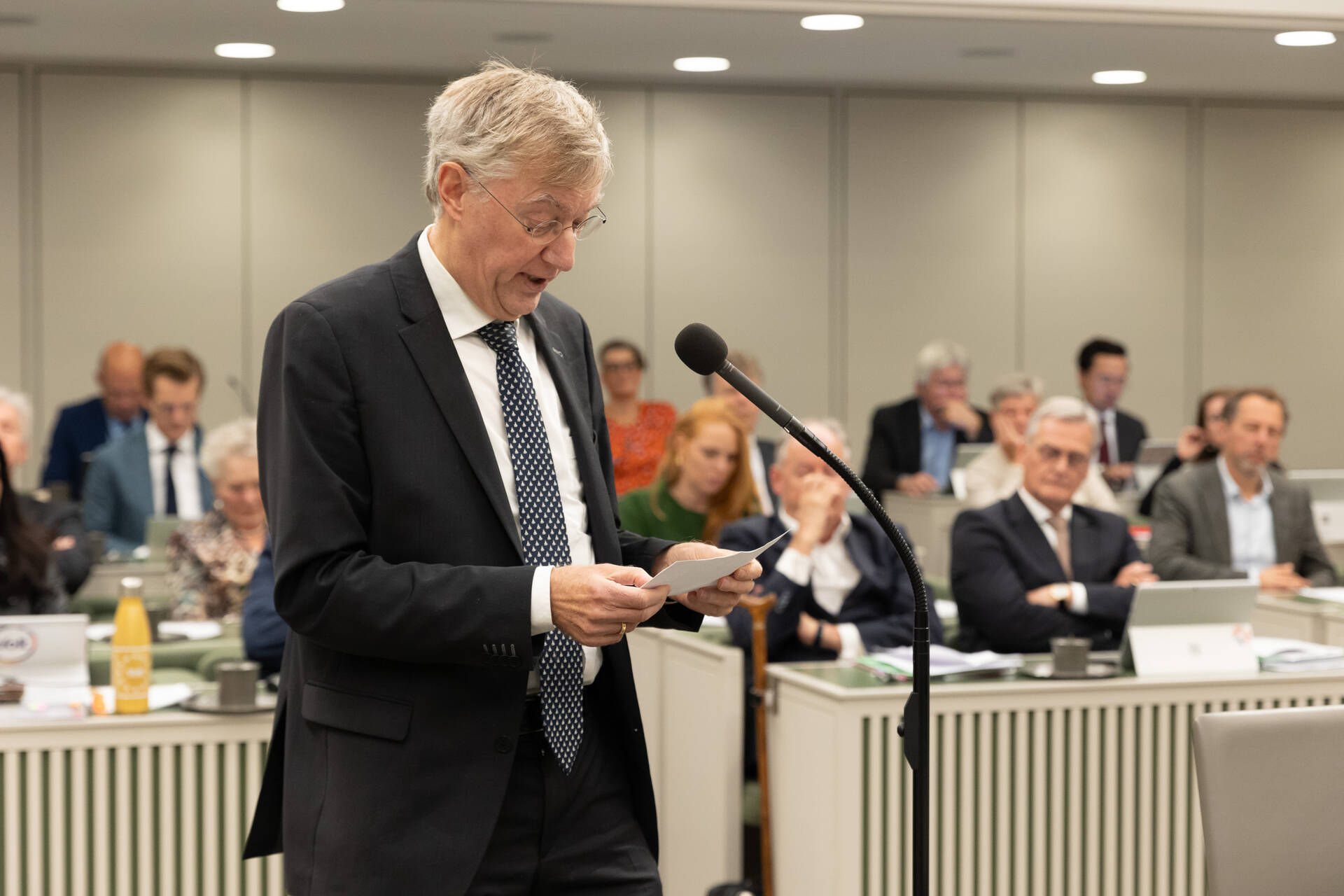 Senator De Vries (SGP) gaf een stemverklaring